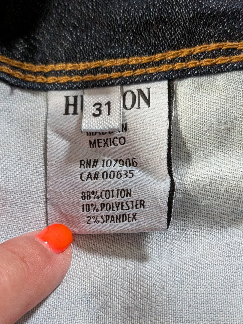 Hudson Collin Jeans Dark Wash Mid Rise Stretch Size 31 - Picture 5 of 7